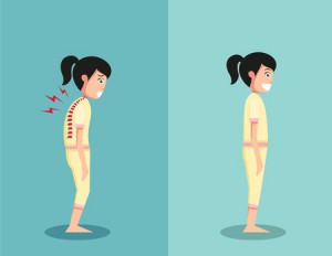 Fixing posture can help relieve mid-back pain